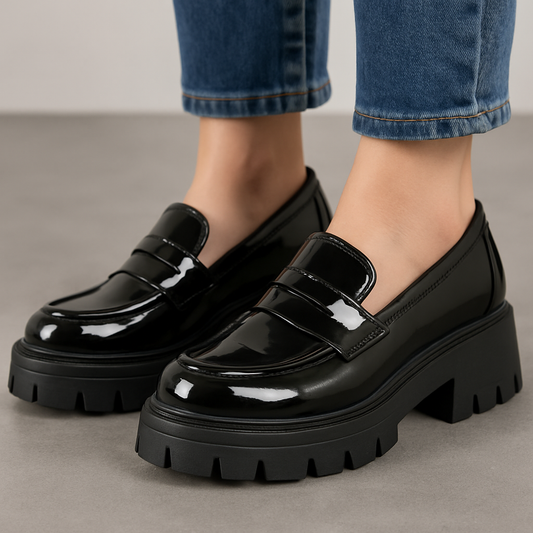 Chunky Patent Platform Loafers